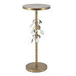 Столик золотистый с цветочной композицией на основании Forest Fairy Tale варинант исполнения - 1 | Loft Concept в Твери