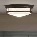 Потолочный светильник с белым матовым стеклянным плафоном в форме перевернутого конуса Hinkley варинант исполнения - 19 | Loft Concept в Твери