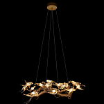 Люстра подвесная с прозрачными стеклянными птичками на ветвях Диаметр 80 см Serip Voa варинант исполнения - 3 | Loft Concept в Твери