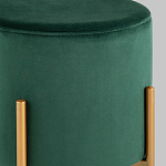 Зеленый пуф на золотистых ножках SANJAY варинант исполнения - 3 | Loft Concept в Твери