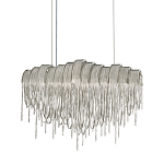 Люстра подвесная с металлическими цепочками и изогнутыми металлическими дугами 72 см Atlantis Chain варинант исполнения - 1 | Loft Concept в Твери