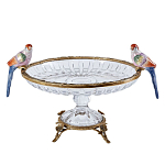 Чаша из прозрачного стекла с фигурками разноцветных попугаев на ободке 38 Eden Garden варинант исполнения - 1 | Loft Concept в Твери