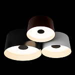 Потолочный светильник с 3-мя цилиндрическими абажурами черного белого и коричневого цвета Urban Dome варинант исполнения - 2 | Loft Concept в Твери