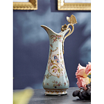 Кувшин с цветочным рисунком и бронзовой ручкой Blue Garden варинант исполнения - 2 | Loft Concept в Твери