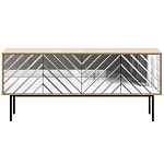 Длинная тумба с зеркальным декором Serena варинант исполнения - 13 | Loft Concept в Твери