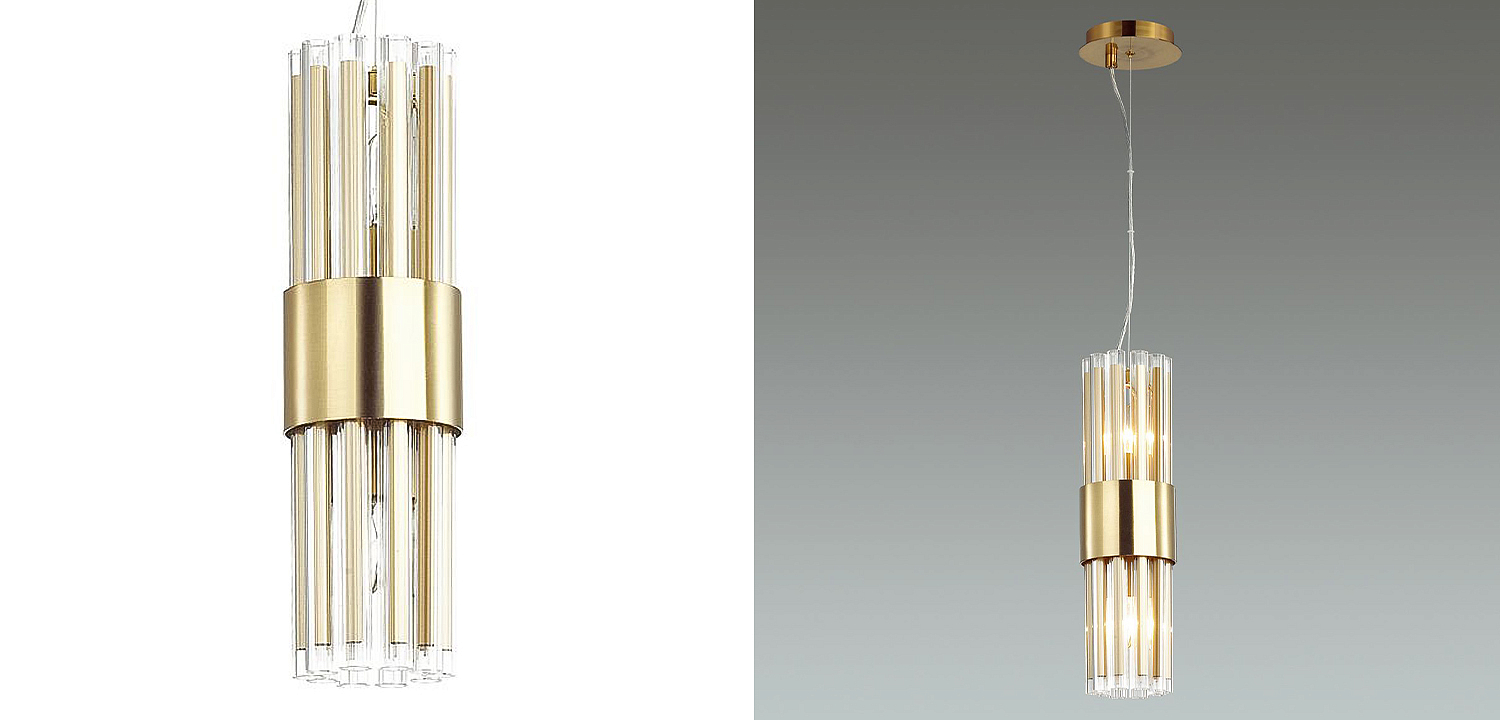 Подвесной светильник Gladwin Glass Tube Hanging Lamp - Loft-Concept в Твери