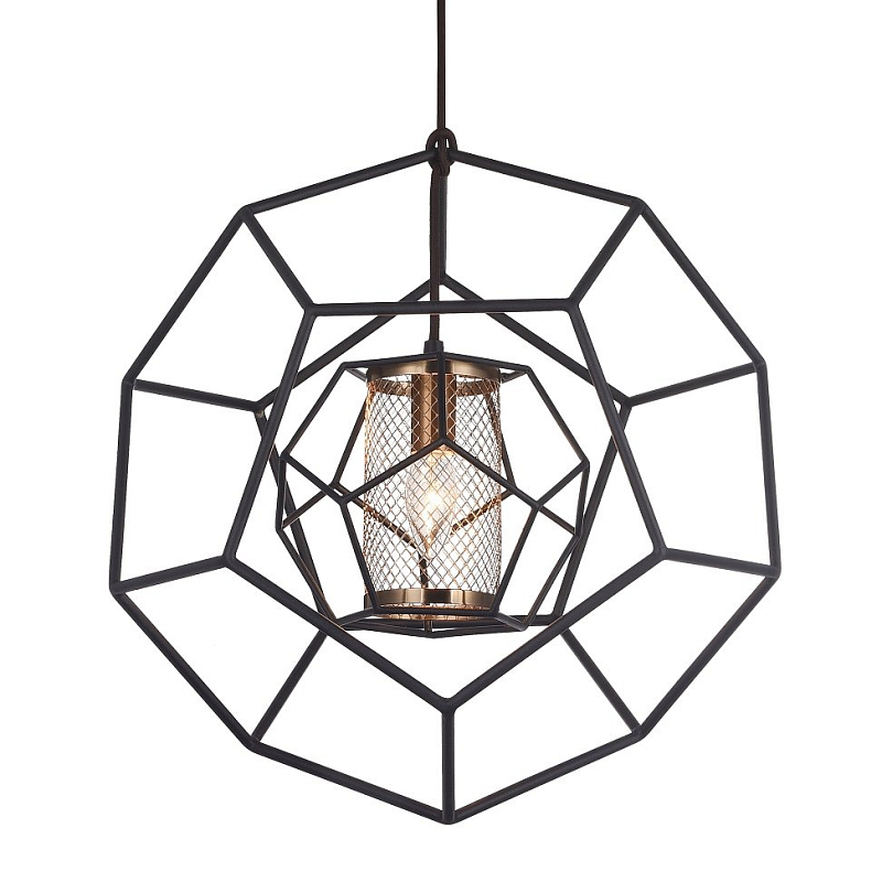 Подвесной светильник Octagrid Sun Pendant Золотой Черный Подвесной светильник Octagrid Sun Pendant Золотой Черный в Твери | Loft Concept