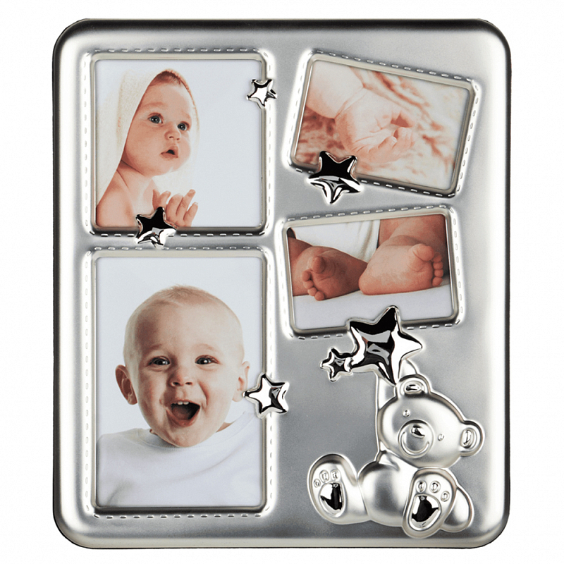 Фоторамка детская Childhood Corner Star Bear Серебристый Фоторамка детская Childhood Corner Star Bear Серебристый в Твери | Loft Concept