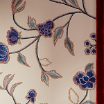 Обои с вышивкой ручной работы Flora Catherine colourway on Liso Pearl wool sateen варинант исполнения - 4 | Loft Concept в Твери