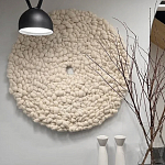 Панно на стену из шерсти мериноса Белый Круг  варинант исполнения - 3 | Loft Concept в Твери