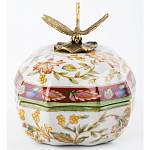 Фарфоровая шкатулка с бронзовой стрекозой Eden Garden варинант исполнения - 3 | Loft Concept в Твери