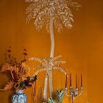 Обои с вышивкой ручной работы Deco Palms Original colourway on velvet 2 варинант исполнения - 2 | Loft Concept в Твери