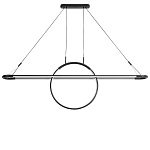 Светодиодная люстра Black LED Circle and Oval Lamp варинант исполнения - 2 | Loft Concept в Твери