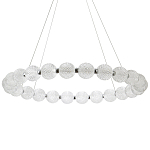 Светодиодная кольцевая люстра с круглыми плафонами Crystal Globule Chandelier Chrome варинант исполнения - 3 | Loft Concept в Твери
