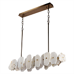 Подвесной светильник с фигурными элементами из белого алебастра Cryptocrystalline Stone варинант исполнения - 5 | Loft Concept в Твери