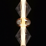 Подвесной светильник с вертикальной композицией из прозрачных и янтарных стеклянных шаров и ромбов Gabriel Scott Luna варинант исполнения - 15 | Loft Concept в Твери