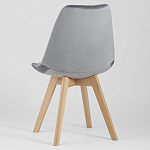 Стул с мягким велюровым сиденьем Arvika Grey варинант исполнения - 5 | Loft Concept в Твери