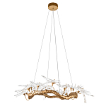 Люстра подвесная с прозрачными стеклянными птичками на ветвях Диаметр 100 см Serip Voa варинант исполнения - 2 | Loft Concept в Твери