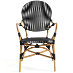 Кресло плетеное из ротанга Ronald Black White Rattan Chair варинант исполнения - 2 | Loft Concept в Твери
