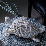 Статуэтка черепаха с ажурным панцирем и детализированной текстурой в белом цвете Marine Accessories варинант исполнения - 7 | Loft Concept в Твери