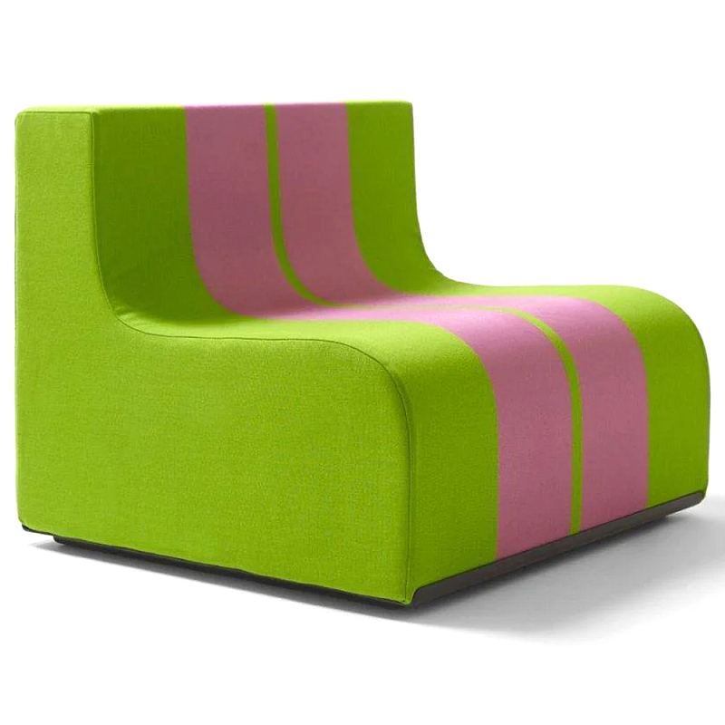 Дизайнерское кресло зеленое Poltronova Sofo Verosa Green Pink Armchair Салатовый Розовый в Твери | Loft Concept 