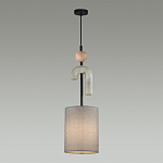 Подвесной светильник с серым тканевым плафоном Flourish варинант исполнения - 3 | Loft Concept в Твери