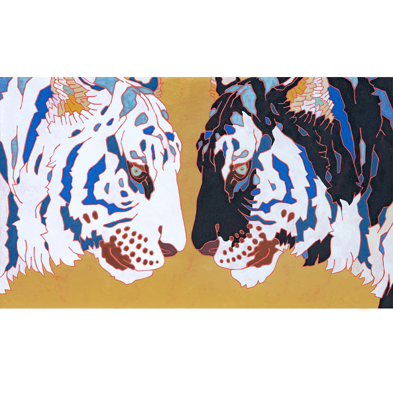 Картина Тигры Pair of Predatory Tigers Мульти Картина Тигры Pair of Predatory Tigers Мульти в Твери | Loft Concept