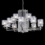 Люстра многоярусная с 15-ю цилиндрическими плафонами из стекла Laurent варинант исполнения - 1 | Loft Concept в Твери