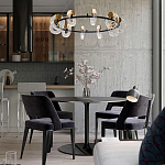 Кольцевая люстра с круглыми стеклянными плафонами в виде колец Olympe Glass Chandelier варинант исполнения - 2 | Loft Concept в Твери