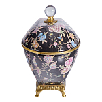 Шкатулка черного цвета с цветочной росписью Eden Garden варинант исполнения - 3 | Loft Concept в Твери