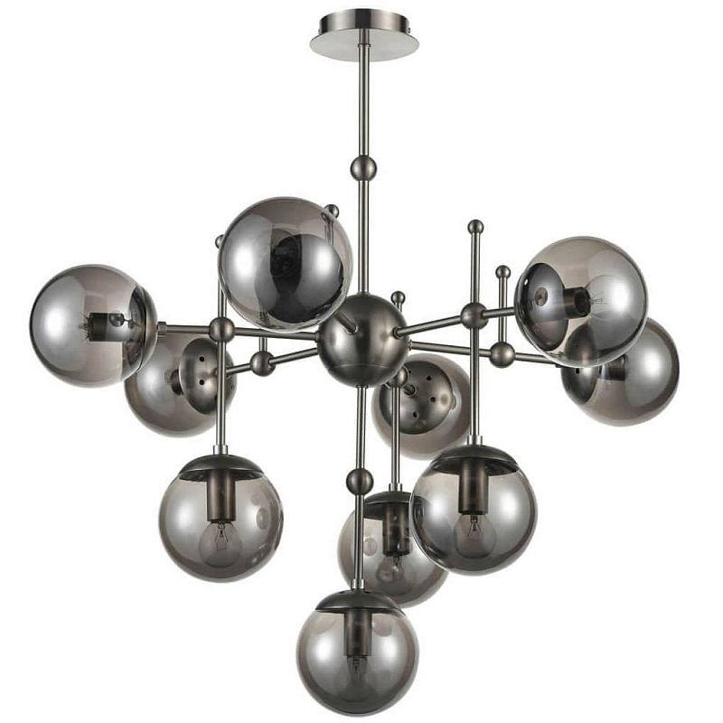 Люстра Smoke Balls Chandelier 10 Никель Дымчатый (Smoke) Люстра Smoke Balls Chandelier 10 Никель Дымчатый (Smoke) в Твери | Loft Concept