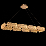 Люстра прямоугольная с текстурным природным рисунком IceFlame варинант исполнения - 1 | Loft Concept в Твери