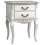 Тумба прикроватная белого цвета из массива бука в стиле прованс White Provence варинант исполнения - 1 | Loft Concept в Твери