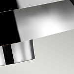 Подвесной светильник с широким многоярусным металлическим плафоном цвета никель в современном стиле Feiss варинант исполнения - 5 | Loft Concept в Твери