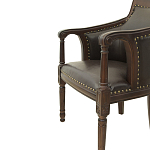 Кресло кожаное на 4-х деревянных ножках из массива березы Ethan Armchair brown варинант исполнения - 4 | Loft Concept в Твери