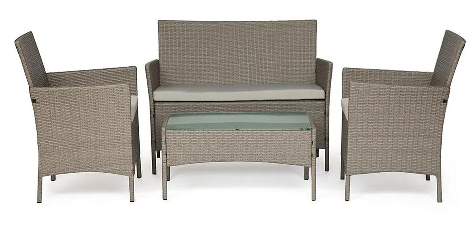 Комплект уличной мебели из искусственного ротанга Bianca Grey - Loft-Concept в Твери