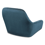 Стул с мягкой синей обивкой из велюра и подъемно-поворотным механизмом на черных колесиках Harper Blue варинант исполнения - 3 | Loft Concept в Твери