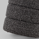 Пуф Three Gray в ткани букле серого цвета варинант исполнения - 6 | Loft Concept в Твери