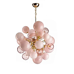 Люстра розовые шары на золотом каркасе Pink Light Bubbles варинант исполнения - 1 | Loft Concept в Твери