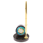 Часы настольные с ручкой из натурального камня Stone Clock варинант исполнения - 1 | Loft Concept в Твери