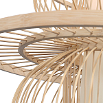 Подвесной светильник фигурный из деревянных прутьев с плафоном из натуральной ткани Light Inside the Cell варинант исполнения - 6 | Loft Concept в Твери