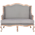 Диван двухместный из массива бука светло-серый Solid Luxury варинант исполнения - 1 | Loft Concept в Твери