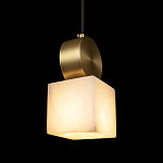 Подвесной светильник с квадратным мраморным плафоном Marble square варинант исполнения - 6 | Loft Concept в Твери