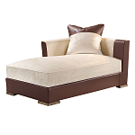 Элитарная современная кушетка Birmingham с кожаными вставками  варинант исполнения - 1 | Loft Concept в Твери