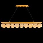 Люстра линейная прямоугольная с сферическими плафонами Phased Spheres варинант исполнения - 2 | Loft Concept в Твери