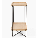 Консоль деревянной столешницей и полкой Wooden Table Top and Shelf варинант исполнения - 1 | Loft Concept в Твери