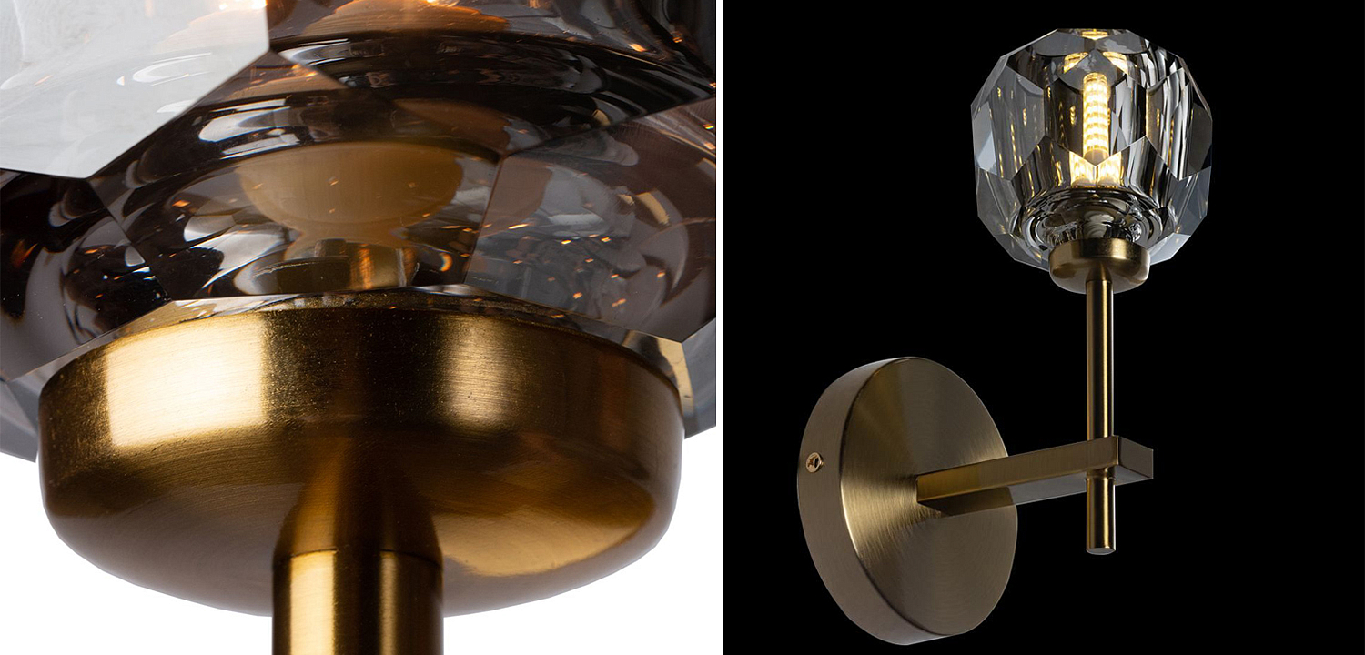 Бра RH Boule de Cristal Single Sconce smoky Бра RH Boule de Cristal Single Sconce smoky - Loft-Concept в Твери