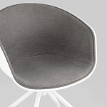 Офисное кресло из пластика с мягким сиденьем Eggshell Grey варинант исполнения - 7 | Loft Concept в Твери