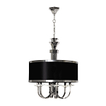 Люстра подвесная круглая с черным абажуром и чашей крепления в форме многогранника Natural Concepts варинант исполнения - 2 | Loft Concept в Твери