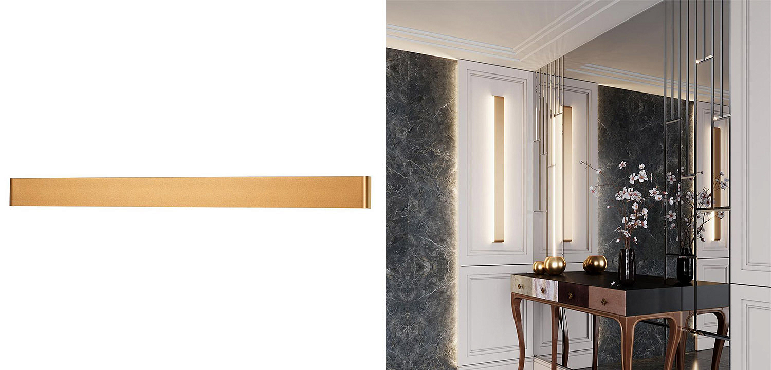 Бра Obverse Gold Long Wall lamp Бра Obverse Gold Long Wall lamp - Loft-Concept в Твери